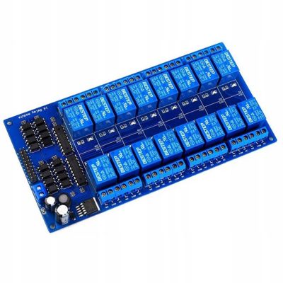 Module Relais 16 Canaux 24V - Isolation Optique, SPDT 10A, Compatible Arduino, 220x57x19 mm, Haute Fiabilité