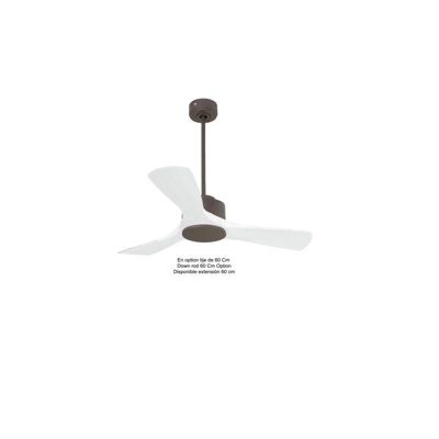 Modulo de KlassFan - Super destratificateur et ventilateur DC 106 cm Chocolat pales bois blanc sans Lumière  15 à 20 m²