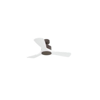 Modulo de KlassFan - Super destratificateur et ventilateur DC 106 cm Chocolat pales bois blanc sans Lumière  15 à 20 m²