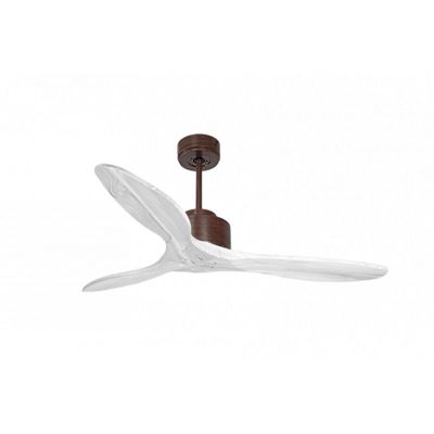 Modulo de KlassFan - Super destratificateur et ventilateur DC 132 cm Marron pales bois blanc sans Lumière  25 à 40 m²