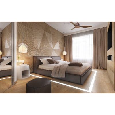 Modulo de KlassFan - Un super destratificateur et un ventilateur DC avec thermostat,sans Lumière couleur bois