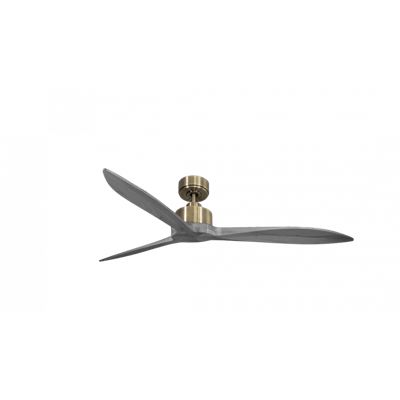 Modulo Latino Slim - Super destratificateur et ventilateur DC 132 cm laiton pales bois gris  idéal 26 à 40 m²