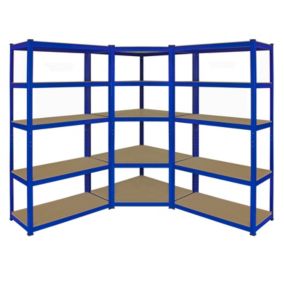 Monster Racking 1 Rayonnage d'Angle T-Rax et 2 Rayonnages T-Rax, Bleus