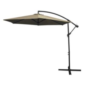 Monstershop Parasol Cantilever Beige & Base Carrée