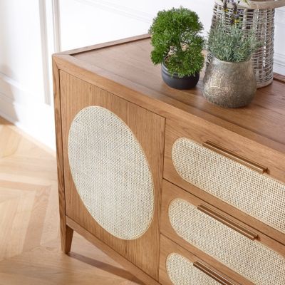 MONTANA  Grand buffet en chêne style contemporain, 2 portes, 3 tiroirs