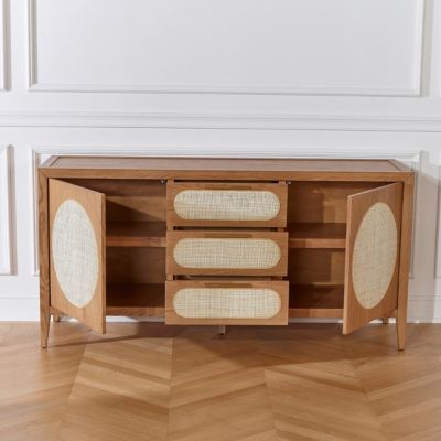 MONTANA  Grand buffet en chêne style contemporain, 2 portes, 3 tiroirs
