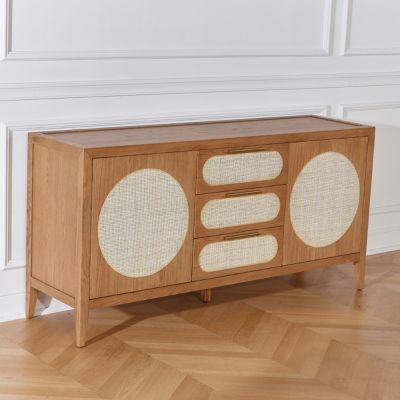 MONTANA  Grand buffet en chêne style contemporain, 2 portes, 3 tiroirs