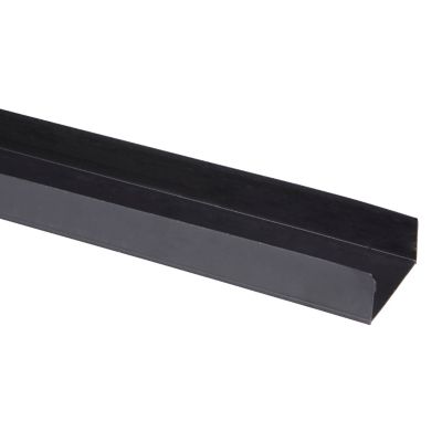 Montant en U en PVC Noir 3000 x 50 x 25 mm Semin