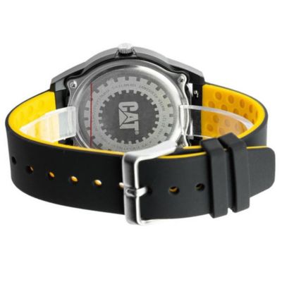 Montre Watch Insignia Diam 43 mm Noir/Jaune ABS Bracelet Silicone CAT