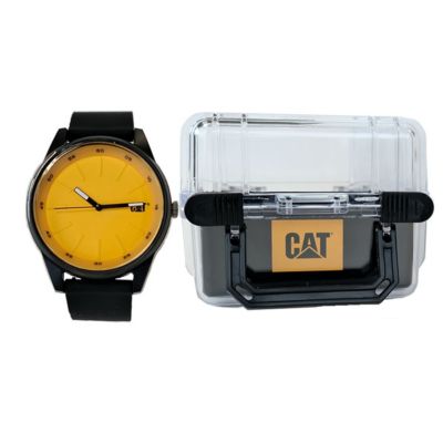 Montre Watch Insignia Diam 43 mm Noir/Jaune ABS Bracelet Silicone CAT