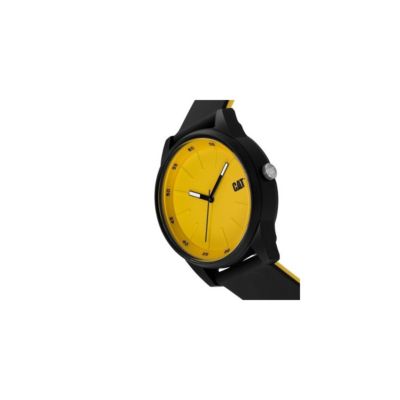 Montre Watch Insignia Diam 43 mm Noir/Jaune ABS Bracelet Silicone CAT