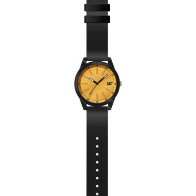 Montre Watch Insignia Diam 43 mm Noir/Jaune ABS Bracelet Silicone CAT