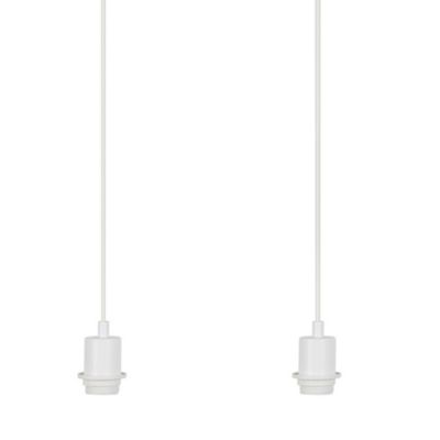 Monture Ibara Corep 2 lumières E27 IP20 blanc l.30 x H.88,5 x p.5 cm