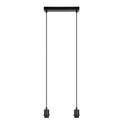 Monture Ibara Corep 2 lumières E27 IP20 noir l.30 x H.88,5 x p.5 cm