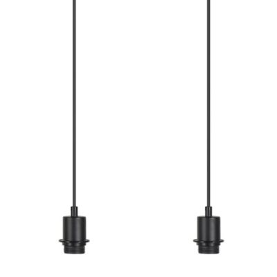 Monture Ibara Corep 2 lumières E27 IP20 noir l.30 x H.88,5 x p.5 cm