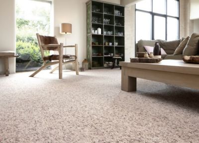 Moquette bouclée beige Berber 4m (vendue à la coupe)