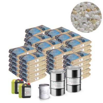 Moquette de pierre - Kit complet 80m² - Teinte : Blanc Sost