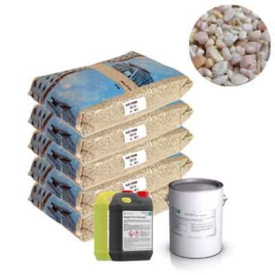 Moquette de pierre - Kit complet 8m² - Teinte : Blanc Lez - CREATION SUD