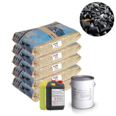 Moquette de pierre - Kit complet 8m² - Teinte : Noir - CREATION SUD