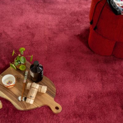 Moquette douce Pulse - Rouge grenat - 5m x 12m | Castorama
