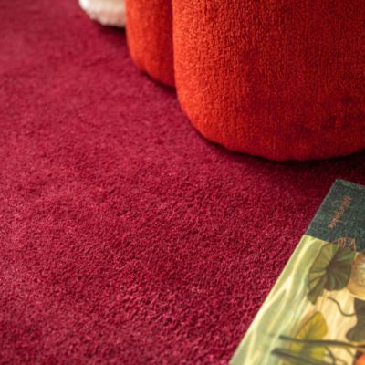 Moquette douce Pulse - Rouge grenat - Echantillon 15 x 20 cm
