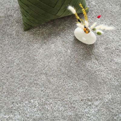 Moquette Eclat Shaggy gris clair - Echantillon 15 x 20 cm