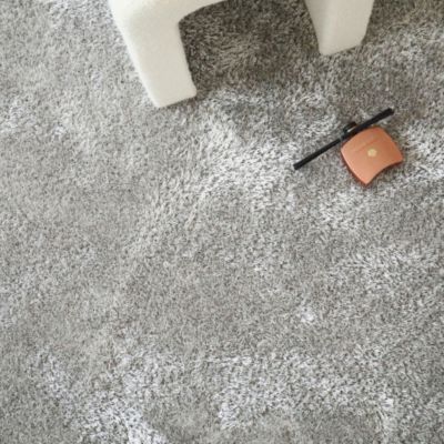 Moquette Eclat Shaggy gris clair - Echantillon 15 x 20 cm