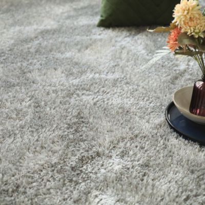 Moquette Eclat Shaggy gris clair - Echantillon 15 x 20 cm