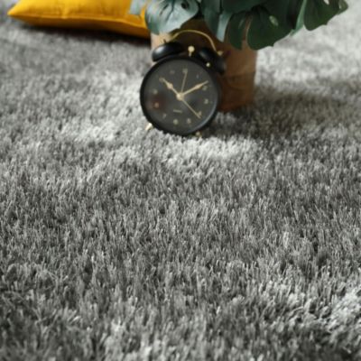 Moquette Eclat Shaggy gris foncé - 4m x 5m