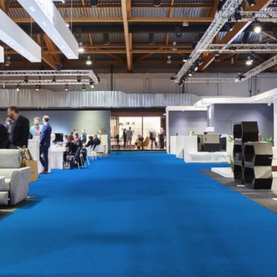 Moquette Stand Expo - Bleu Saphir - Rouleau de 2m x 52m