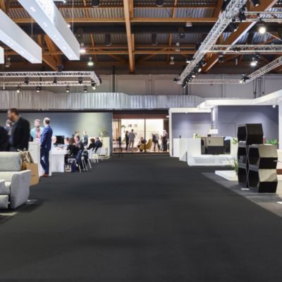 Moquette Stand Expo - Noir - Rouleau de 2m x 41m