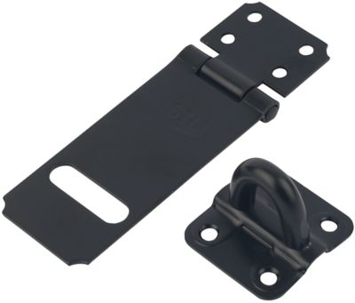 Carlisle Brass ISH150BLK/BP Moraillon Et Agrafe Noir 150 Mm - Sécurité Pour Portes