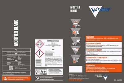 Mortier à maçonner VPI blanc 15kg prêt à l'emploi