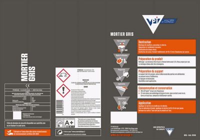Mortier à maçonner VPI gris 15kg prêt à l'emploi