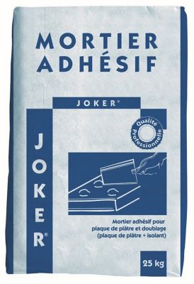 Mortier adhésif 25kg pour plaque de plâtre et doublage Joker