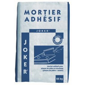 Mortier adhésif 25kg pour plaque de plâtre et doublage Joker