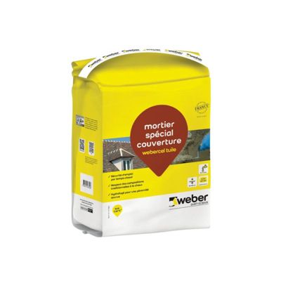 Mortier bâtard pour tuiles Webercel - gris clair - mortier scellement tuiles (5kg)
