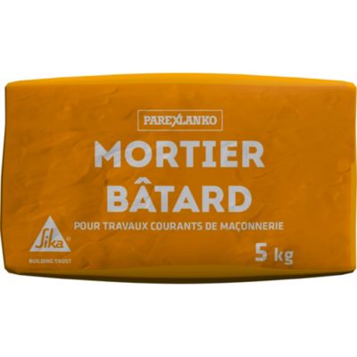 Mortier bâtard gris Parexlanko en sac de 5 kg