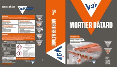Mortier bâtard VPI gris 25kg spécial terre cuite