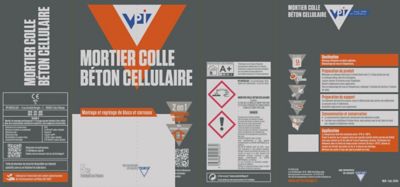 Mortier colle béton cellulaire 5kg montage et ragréage