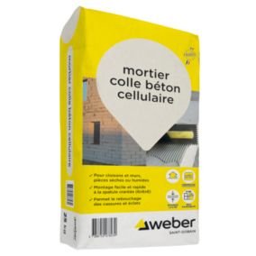 Mortier-colle béton cellulaire Weber 25kg