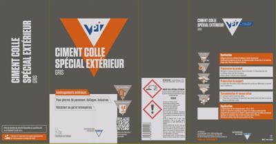 Mortier colle gris 5kg spécial extérieur