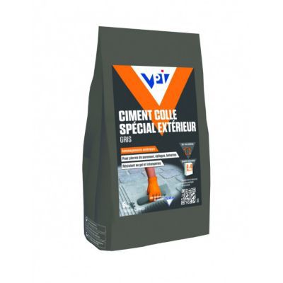 Mortier colle gris 5kg special exterieur Castorama