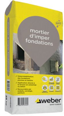 Mortier d'imper fondations Weber 25kg