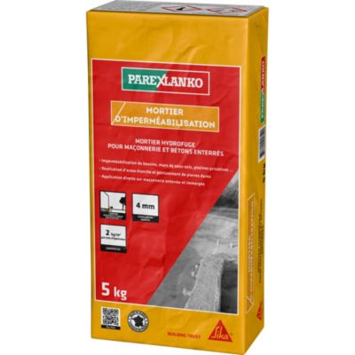 Mortier d'impérméabilisation Parexlanko couleur gris en sac de 5 kg
