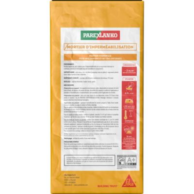 Mortier d'impérméabilisation Parexlanko couleur gris en sac de 5 kg