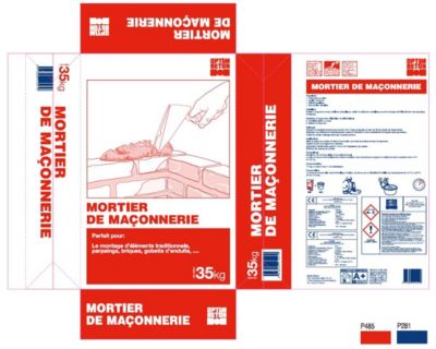 Mortier de maçonnerie sac de 35kg pour murs et sols