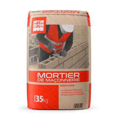 Mortier de maçonnerie sac de 35kg pour murs et sols