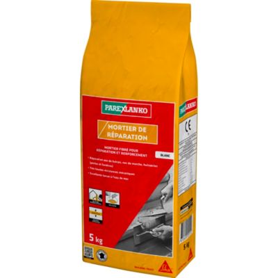 Mortier de réparation blanc 5 kg Parexlanko