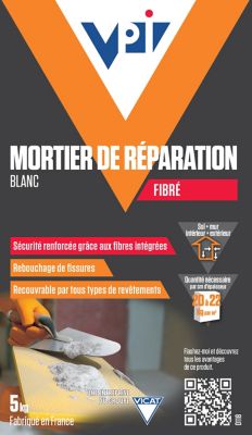 Mortier de réparation fibré VPI blanc 5kg
